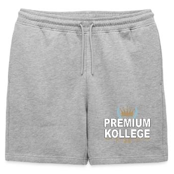 Premium Colleague - Diction drôle - Short de survêtement homme premium - gris chiné - Devant - AI Model Male 178 light (178cm)