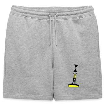 Bouée Navigation en mer du Nord Maritime en mer Baltique - Short de survêtement homme premium - gris chiné - Devant - AI Model Male 178 light (178cm)