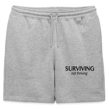 Survivre à une chemise qui ne s’épanouit pas – Humour drôle d’anxiété - Short de survêtement homme premium - gris chiné - Devant - AI Model Male 178 light (178cm)