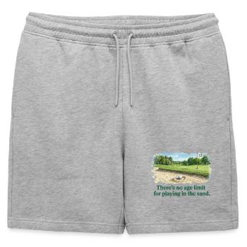 Pas d'âge pour jouer dans le sable golf - Short de survêtement homme premium - gris chiné - Devant - AI Model Male 178 light (178cm)