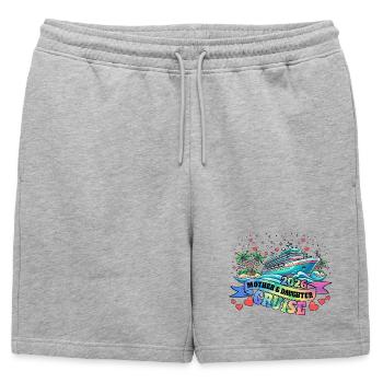Croisière mère-fille Croisière en famille - Short de survêtement homme premium - gris chiné - Devant - AI Model Male 178 light (178cm)