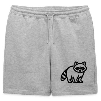 raton laveur - Short de survêtement homme premium - gris chiné - Devant - AI Model Male 178 light (178cm)