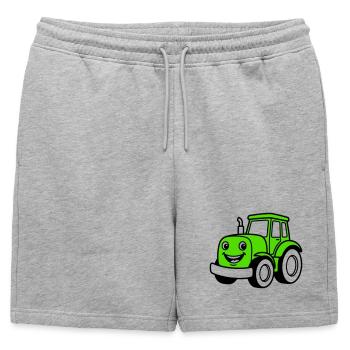 Tractor children - Mens' Premium Organic Sweatshorts - heather grey - Front - AI Model Male 178 light (178cm)