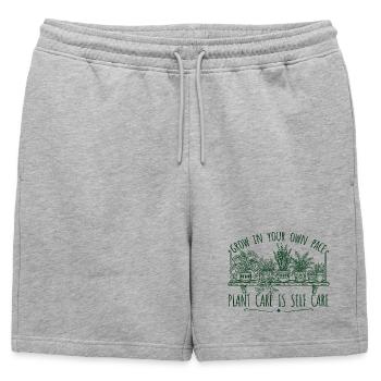 Grandir à son propre rythme – planter l’amour de soi - Short de survêtement homme premium - gris chiné - Devant - AI Model Male 178 light (178cm)
