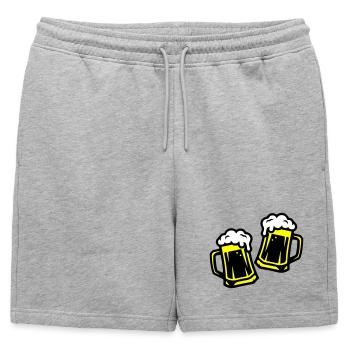 Toast à la bière Boire - Short de survêtement homme premium - gris chiné - Devant - AI Model Male 178 light (178cm)