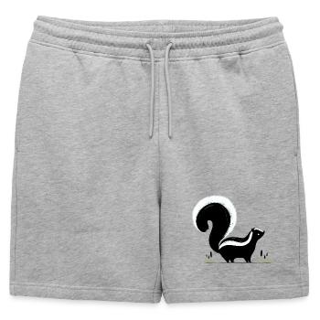 Moufette - Short de survêtement homme premium - gris chiné - Devant - AI Model Male 178 light (178cm)