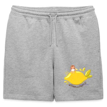Fille Citron Vitamintastique - Short de survêtement homme premium - gris chiné - Devant - AI Model Male 178 light (178cm)