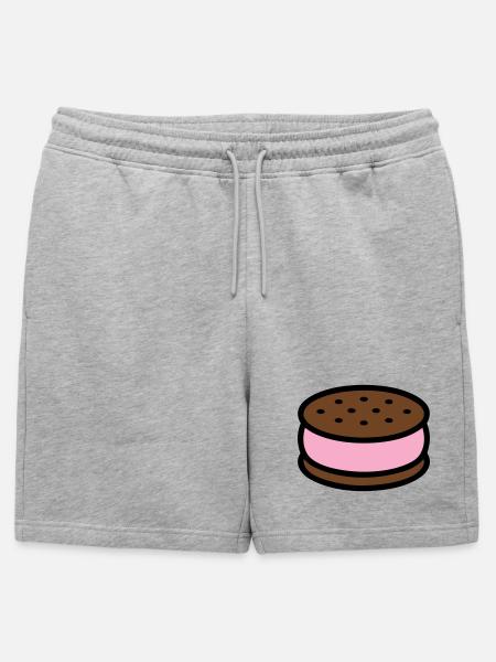 Eissandwich Keks Grafik - Mens' Premium Organic Sweatshorts - heather grey