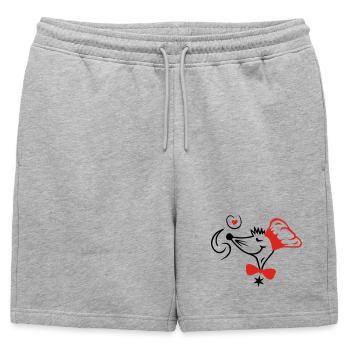 Le chef étoilé - Short de survêtement homme premium - gris chiné - Devant - AI Model Male 178 light (178cm)