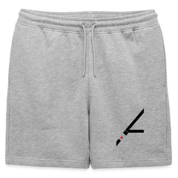 La ceinture de sécurité - Short de survêtement homme premium - gris chiné - Devant - AI Model Male 178 light (178cm)