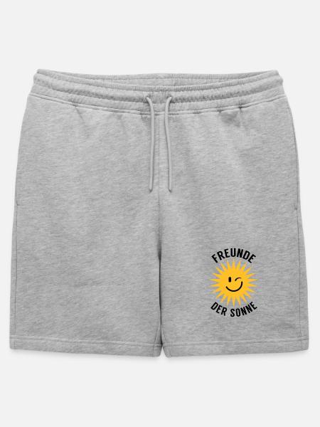 Freunde der Sonne - Männer Premium Organic Sweatshorts - Grau meliert