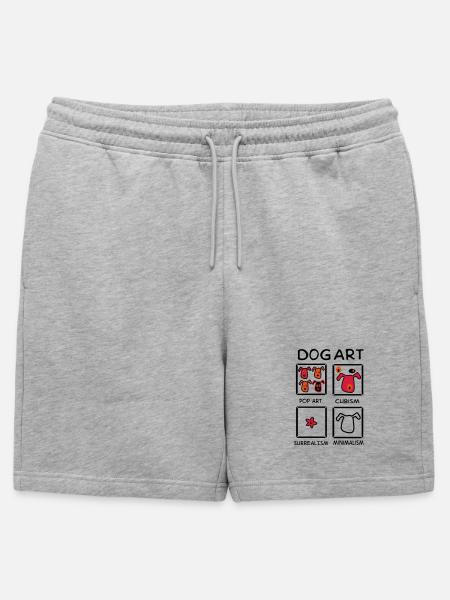 Hund - Männer Premium Organic Sweatshorts - Grau meliert