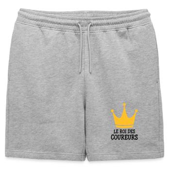 Course à Pied / Running / Jogging / Coureur - Short de survêtement homme premium - gris chiné - Devant - AI Model Male 178 light (178cm)
