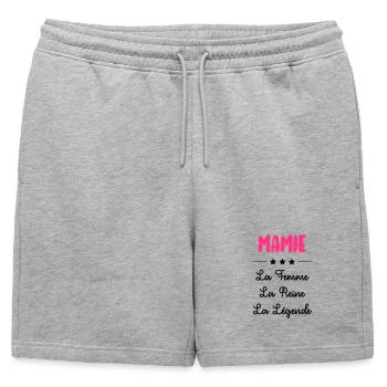 Mamie Mamy Grand-Mère Grand Mere Grands Parents - Mens' Premium Organic Sweatshorts - heather grey - Front - AI Model Male 178 light (178cm)