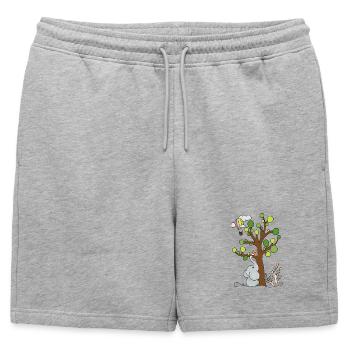 Éléphant sous l'arbre - Short de survêtement homme premium - gris chiné - Devant - AI Model Male 178 light (178cm)