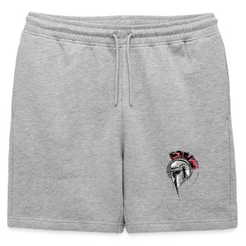 Gladiateur Illustration Combattant Casque Romains icône - Short de survêtement homme premium - gris chiné - Devant - AI Model Male 178 light (178cm)