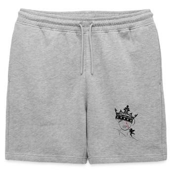 larmes à cupidon - Short de survêtement homme premium - gris chiné - Devant - AI Model Male 178 light (178cm)