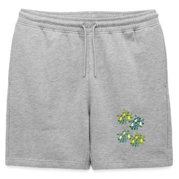 citrons 4x - Short de survêtement homme premium - gris chiné - Devant - AI Model Male 178 light (178cm)