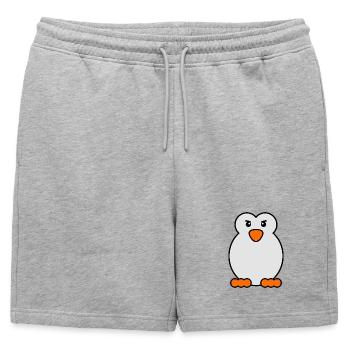 Oiseau pingouin Animal Antarctique Froid Pôle Sud - Short de survêtement homme premium - gris chiné - Devant - AI Model Male 178 light (178cm)