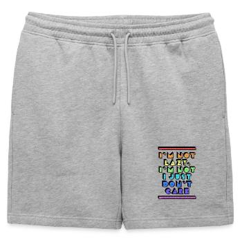 Détendez-vous déclaration drôle je m’en fiche - Short de survêtement homme premium - gris chiné - Devant - AI Model Male 178 light (178cm)