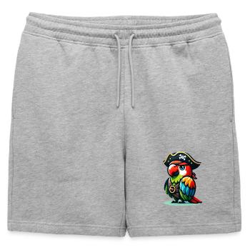 Polly la pirate : la crieuse de cape et d’épée - Short de survêtement homme premium - gris chiné - Devant - AI Model Male 178 light (178cm)