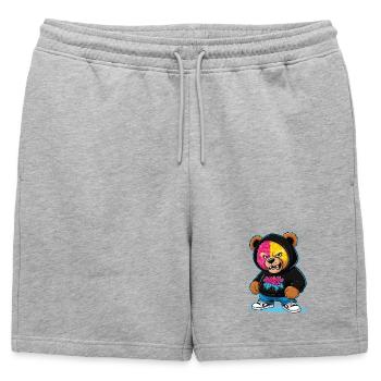 Ours - Short de survêtement homme premium - gris chiné - Devant - AI Model Male 178 light (178cm)