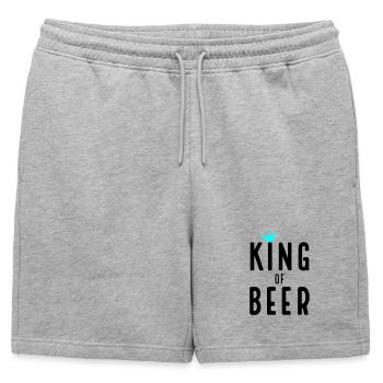 Abstract Art Inspired Color Explosion - Mens' Premium Organic Sweatshorts - heather grey - Front - AI Model Male 178 light (178cm)