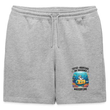 Licorne Aventure en haute mer - Short de survêtement homme premium - gris chiné - Devant - AI Model Male 178 light (178cm)