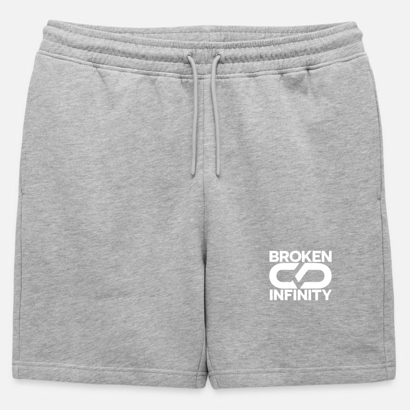 broken_infinity_white - Männer Premium Organic Sweatshorts - Grau meliert
