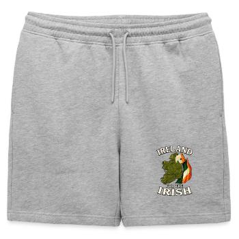 L’Irlande pour les Irlandais - Short de survêtement homme premium - gris chiné - Devant - AI Model Male 178 light (178cm)