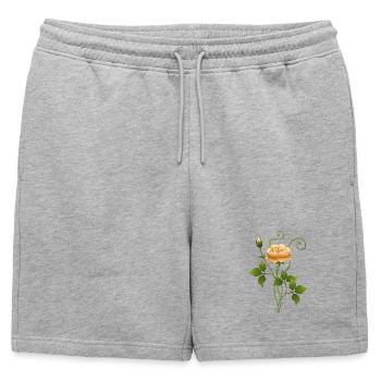 Fleur - Short de survêtement homme premium - gris chiné - Devant - AI Model Male 178 light (178cm)