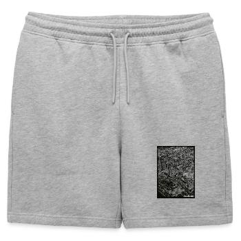 Leipzig Birdeye - Short de survêtement homme premium - gris chiné - Devant - AI Model Male 178 light (178cm)