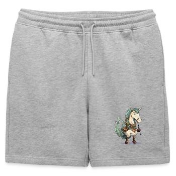 Motif de cornemuse licorne - Short de survêtement homme premium - gris chiné - Devant - AI Model Male 178 light (178cm)