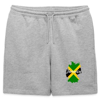 L’Allemagne devient Jamaïque - Short de survêtement homme premium - gris chiné - Devant - AI Model Male 178 light (178cm)