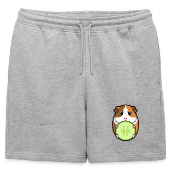 Comedy Cobaye et Concombre - Short de survêtement homme premium - gris chiné - Devant - AI Model Male 178 light (178cm)