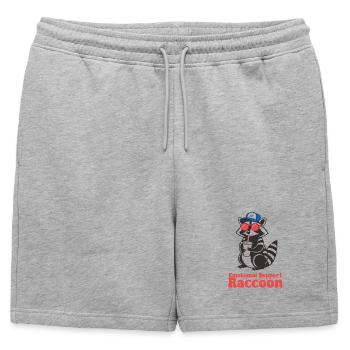 Emotional Support Raccoon  - Mens' Premium Organic Sweatshorts - heather grey - Front - AI Model Male 178 light (178cm)