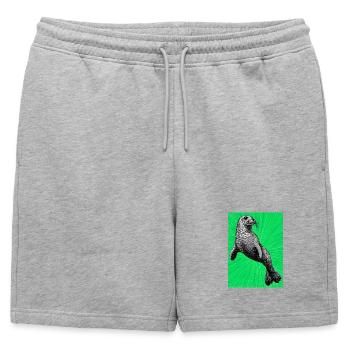 Phoque - Short de survêtement homme premium - gris chiné - Devant - AI Model Male 178 light (178cm)