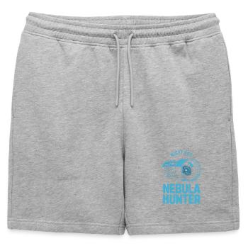 Nebula Hunter Night Sky Telescope Tee - Short de survêtement homme premium - gris chiné - Devant - AI Model Male 178 light (178cm)