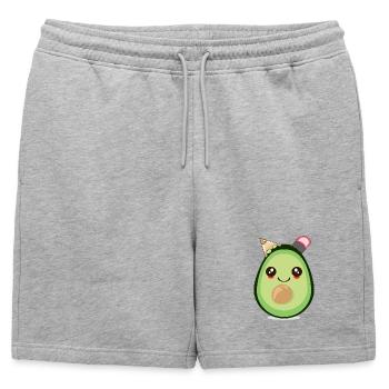 BACK TO SCHOOL SCHOOL CHILD AVOCADO - Mens' Premium Organic Sweatshorts - heather grey - Front - AI Model Male 178 light (178cm)