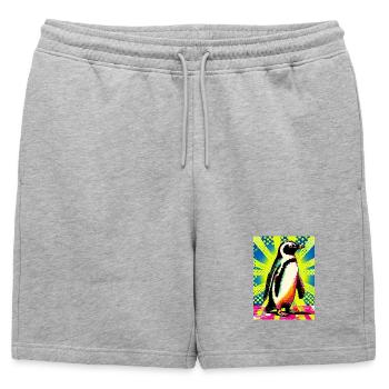 pingouin - Short de survêtement homme premium - gris chiné - Devant - AI Model Male 178 light (178cm)