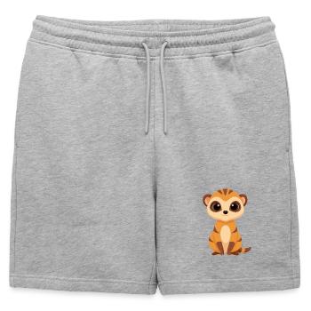 Bébé Suricate mignon - Short de survêtement homme premium - gris chiné - Devant - AI Model Male 178 light (178cm)