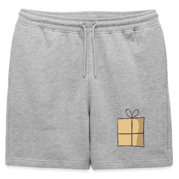 present 3 - Short de survêtement homme premium - gris chiné - Devant - AI Model Male 178 light (178cm)