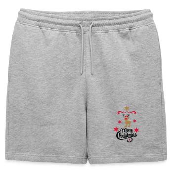 Noël - Short de survêtement homme premium - gris chiné - Devant - AI Model Male 178 light (178cm)