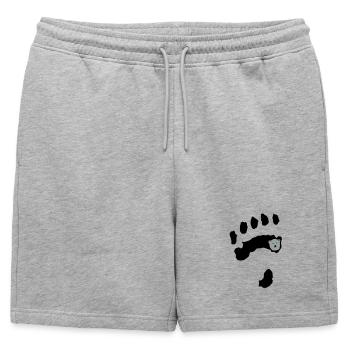 Eisbär + Tatze - Männer Premium Organic Sweatshorts - Grau meliert - Vorne - AI Model Male 178 light (178cm)