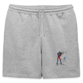 biathlon - Short de survêtement homme premium - gris chiné - Devant - AI Model Male 178 light (178cm)