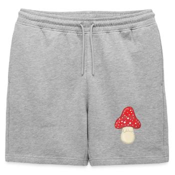 Champignon à mouches - Short de survêtement homme premium - gris chiné - Devant - AI Model Male 178 light (178cm)