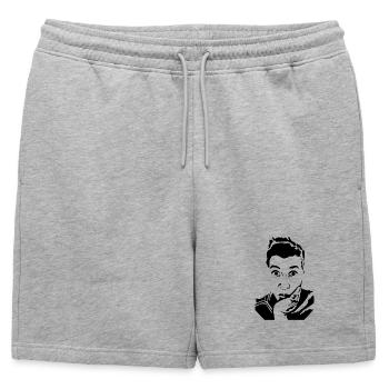 Glamour Rebelle Vol.3 - Short de survêtement homme premium - gris chiné - Devant - AI Model Male 178 light (178cm)