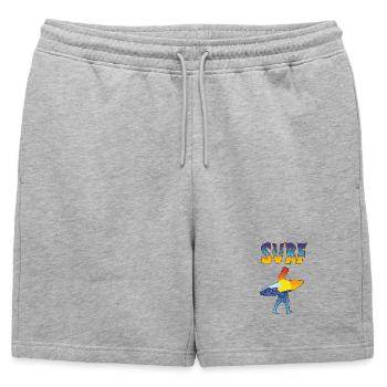 Surfing - Mens' Premium Organic Sweatshorts - heather grey - Front - AI Model Male 178 light (178cm)