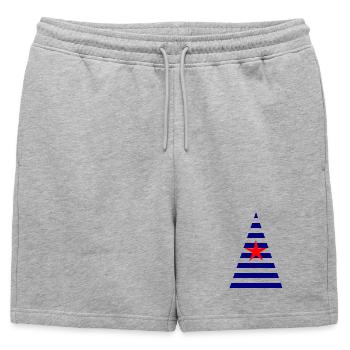 HAPPY NEW YEAR. NEW YEAR'S EVE. NEW YEAR - Mens' Premium Organic Sweatshorts - heather grey - Front - AI Model Male 178 light (178cm)