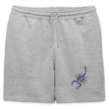 scorpion - Short de survêtement homme premium - gris chiné - Devant - AI Model Male 178 light (178cm)